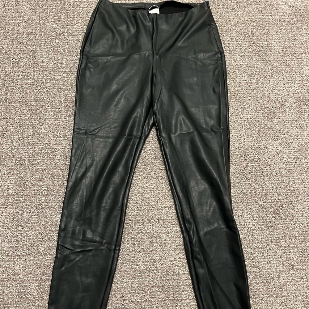 Black Faux Leather Leggings